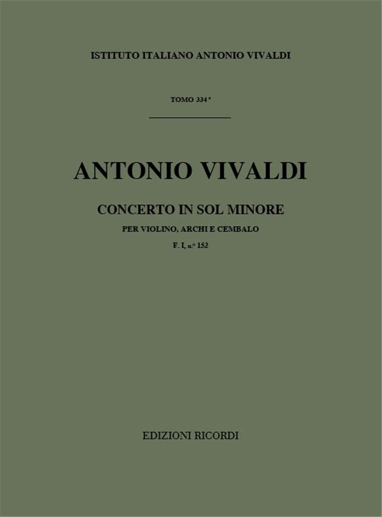 Concerti Per Vl., Archi E B.C.: In Sol Min. Rv 329